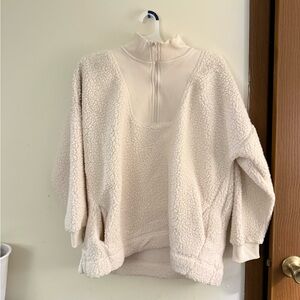 Aerie Cream Sherpa Top